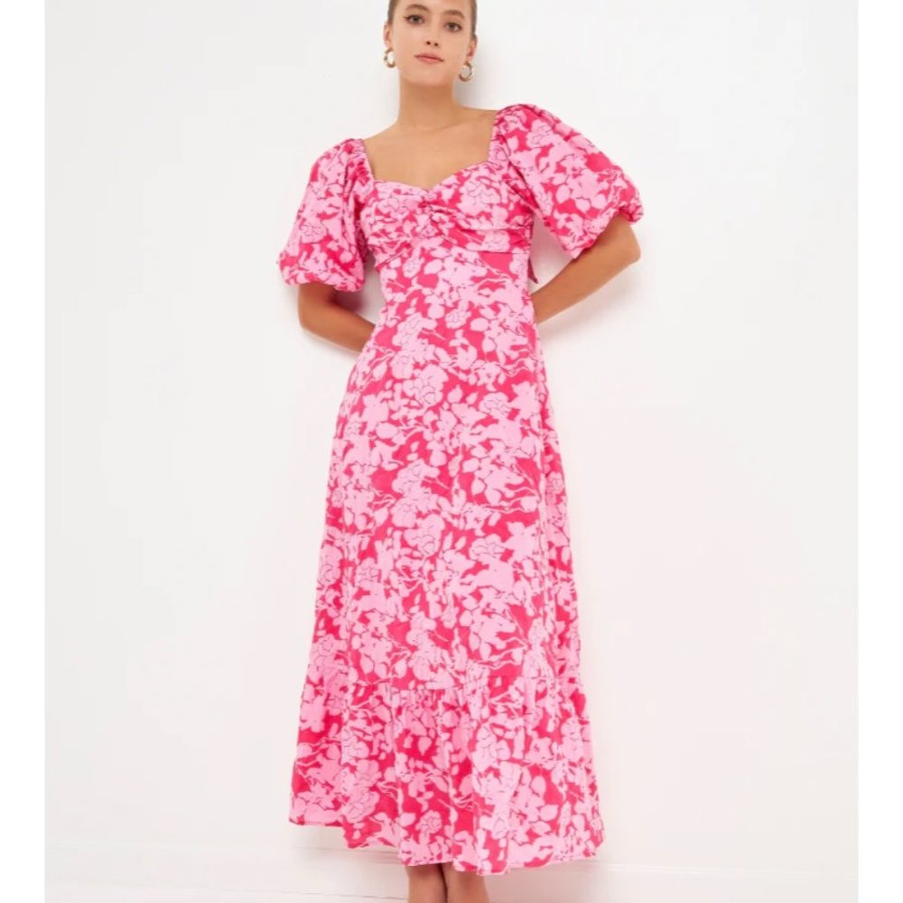 Floral Puff Sleeve Dress
